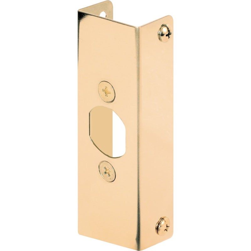 Defender Security Prime-Line U 9566 1-3/8 In. Thick Bright Brass Door Edge Reinforcer (Single Pack) - Image 5