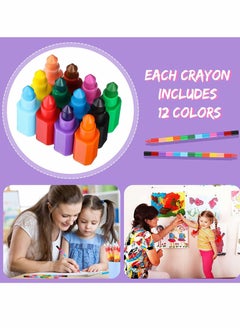 Y&D Rainbow Pencils, 10 Pcs Stackable Crayons for Kids Stacking DIY Buildable Party Favors Office School Supplies  - Image 3