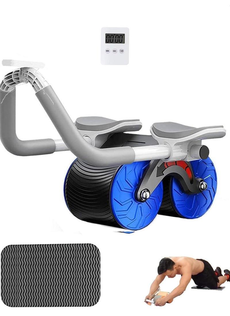 Rock Pow - 2023 New Automatic Rebound Ab Abdominal Exercise Roller with Elbow Support and Timer ABS Roller Wheel Core Exercise Equipment Plank Ab Roller Wheel for Core Trainer Home Workouts - Image 1