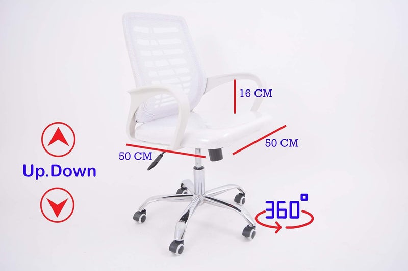 CAMA Office chair with white color mesh - Chrome base of - Image 5