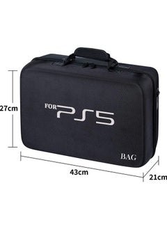Rock Pow Travel Case Bag for PS5 Shockproof Hard Shell Luxury Waterproof shoulder bag for Playstation 5 Console Digital EVA Storage Organizer for Controllers Cables and Other Accessories Black  - Image 4