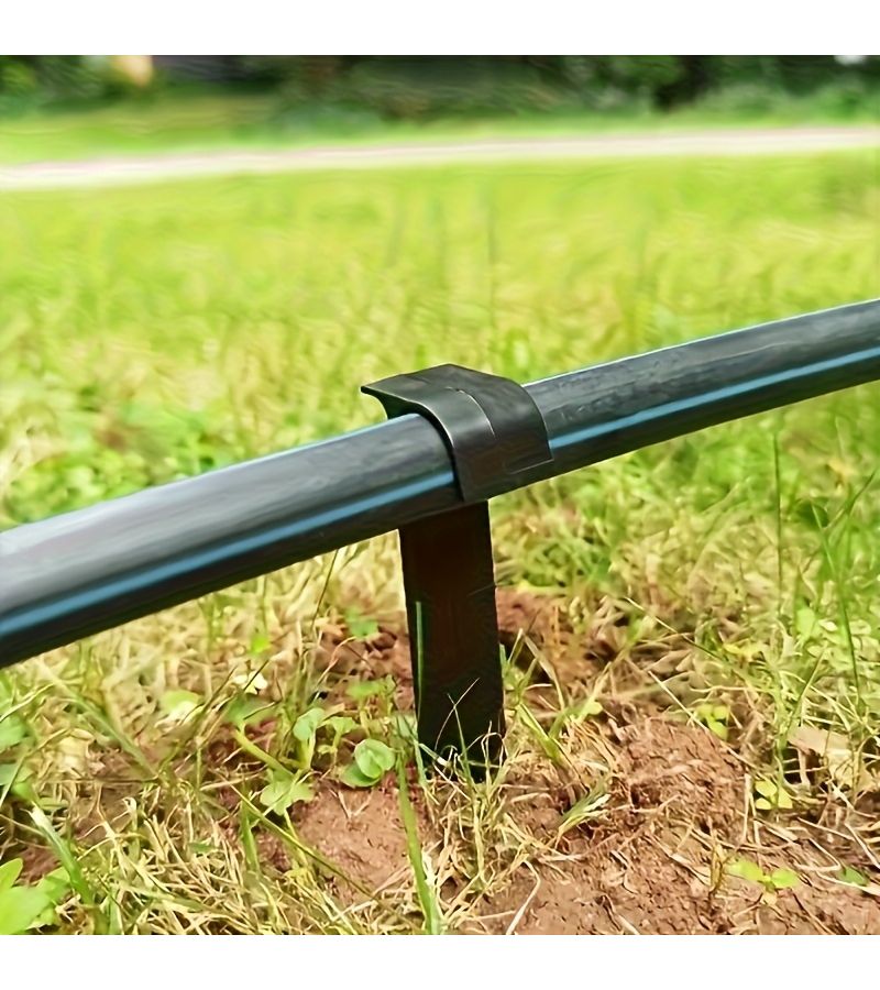 80 قطعة من حاملات أنابيب الري بالتنقيط، مشابك خرطوم الحديقة، أوتاد أرضية، ملحقات دعم الأعمدة - Image 2