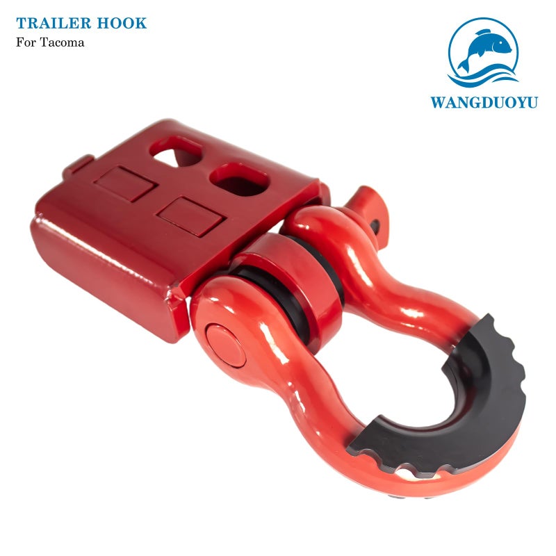 WANGDUOYU Front Tow Hooks with D Ring Shackle Compatible with 2024 2025 2026 Toyota Tacoma and 2025 2026 4Runner,Heavy Duty Bumper Towing Replacement (Tow Hook+Ring Shackle) - Image 5