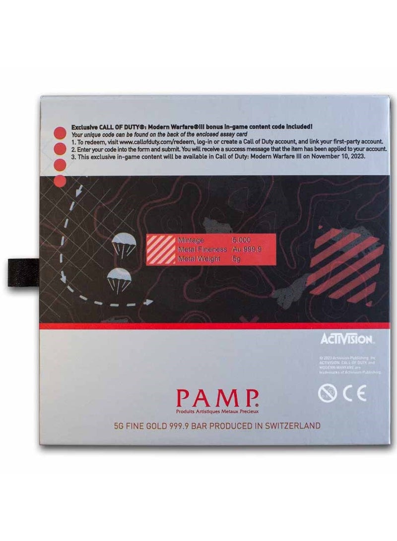 PAMP Suisse Call of Duty MWIII Proof-Like Gold 5 gram Bar 9999 - Image 5