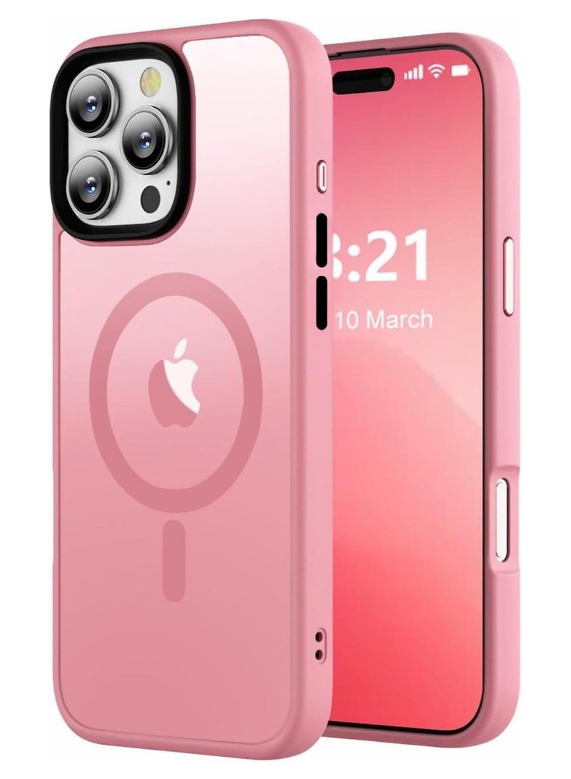 iPhone 16 Pro Max Case, Compatible with MagSafe, Shockproof  Protection, Magnetic Phone Case for iPhone 16 Pro Max , Classic Hybrid Case (HaloLock) Pink - Image 1