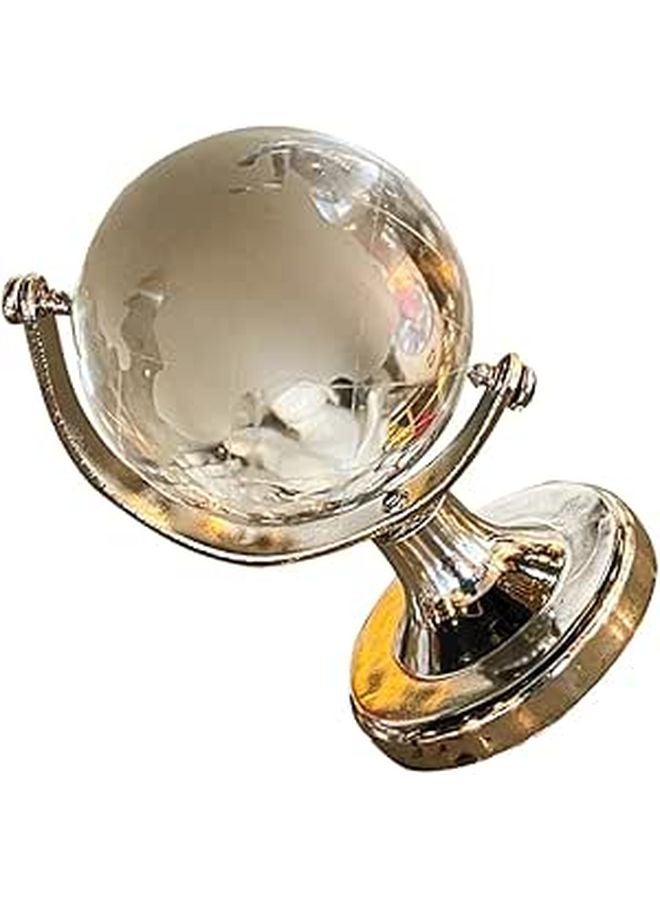 Mini Desktop Globe World Map Decor Geography Ornament For Home Office - Image 1