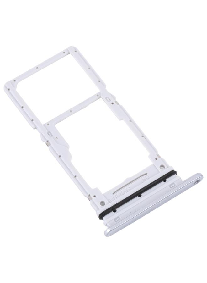 For Samsung Galaxy A34 SM-A346 Original SIM Card Tray + SIM / Micro SD Card Tray (Silver) - Image 3
