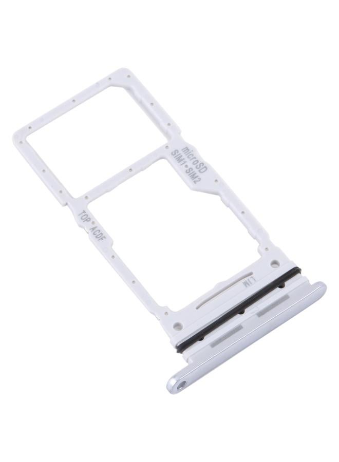 For Samsung Galaxy A34 SM-A346 Original SIM Card Tray + SIM / Micro SD Card Tray (Silver) - Image 2