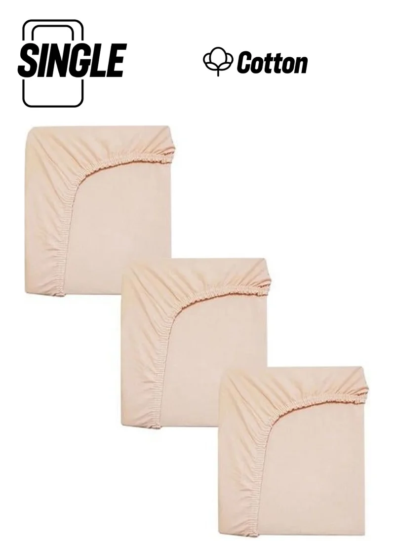 كوتن كونسيبت 3 Pieces 65X95 cm Mother's Side Elastic Combed Cotton Fabric Baby Bedsheet