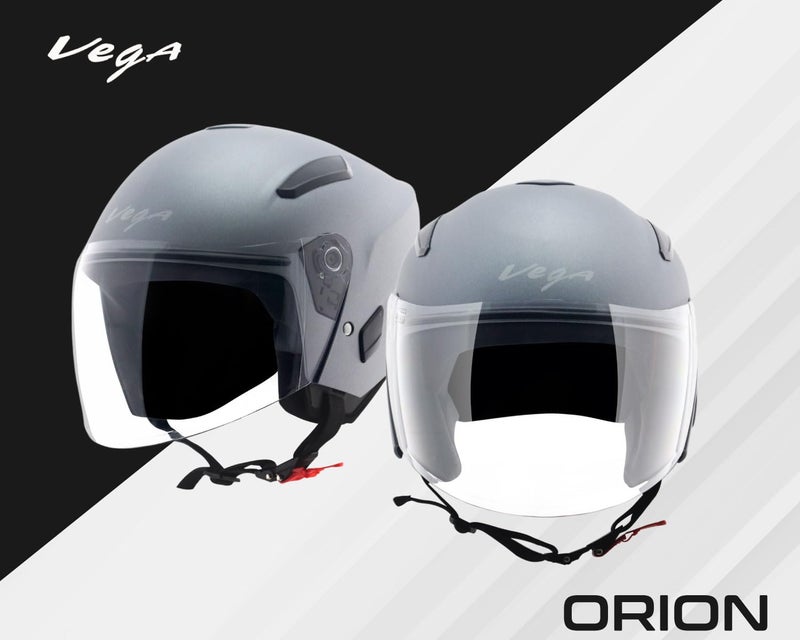 Vega Orion Open Face Motorcycle Helmet with Matte Shell, Shock Absorbing Liner, Comfortable Interior, Ventilated Fit, Durable Build, and Trendy Dull Anthracite Finish Dull Anthracite-L - Image 3