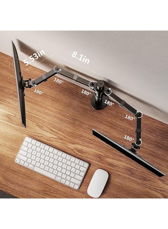 Dual Monitor Desk Stand – Sturdy, fully adjustable steel stand, supports two monitors up to 30 inches, with a maximum weight of 10 kg per monitor. - Image 5