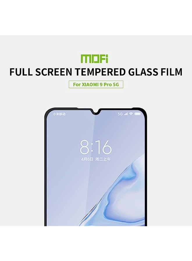 MOFI Tempered Glass Screen Protector Compatible For Xiaomi 9 Pro MOFI 9H 2.5D Full Screen Tempered Glass Film Black - Image 2