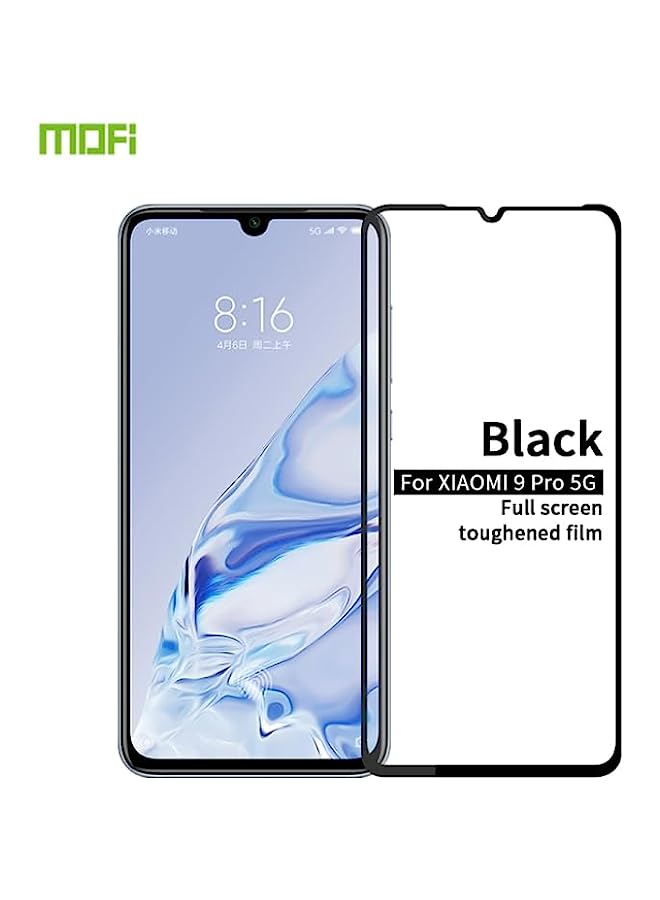 MOFI Tempered Glass Screen Protector Compatible For Xiaomi 9 Pro MOFI 9H 2.5D Full Screen Tempered Glass Film Black - Image 1
