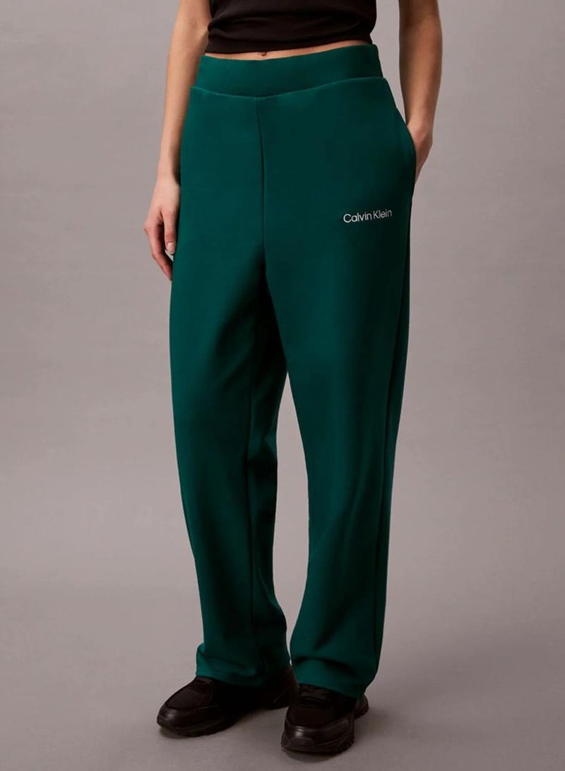 CALVIN KLEIN Rib Waist Straight Sweatpants - Image 2