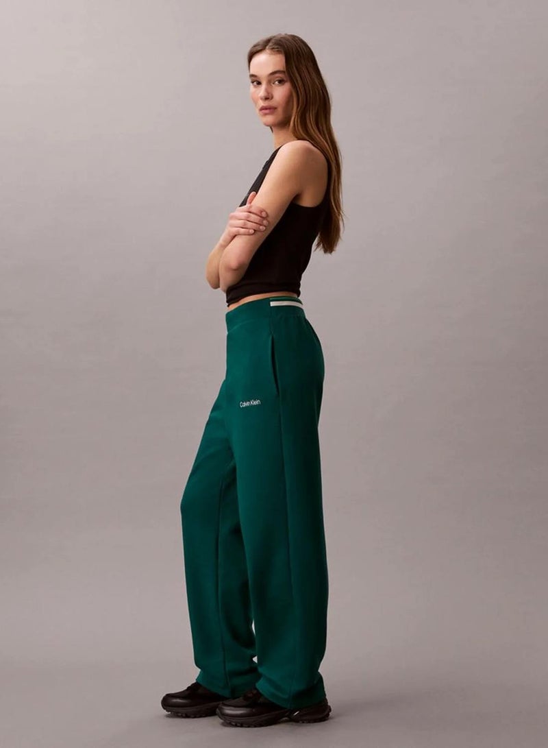 CALVIN KLEIN Rib Waist Straight Sweatpants - Image 4