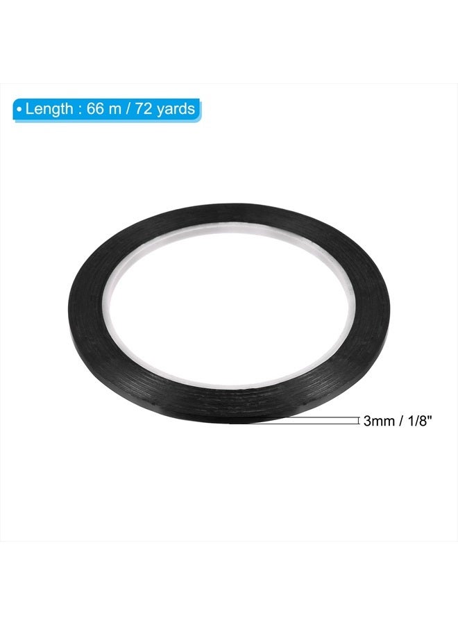 PATIKIL شريط سبورة بيضاء 1/8 بوصة، عبوة 3 شريط رفيع للتخطيط الفني DIY، أسود - Image 2