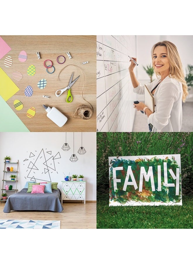 PATIKIL شريط سبورة بيضاء 1/8 بوصة، عبوة 3 شريط رفيع للتخطيط الفني DIY، أسود - Image 5