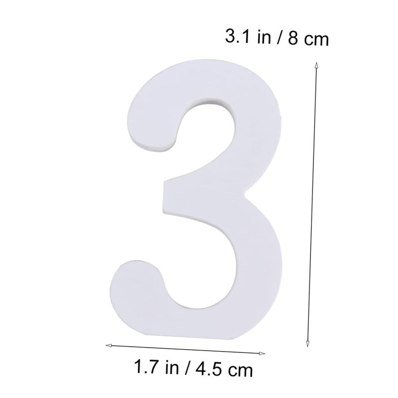 Wooden Table Number Sign Size 3 For Wedding Birthday Rustic Home Decor Photo Prop - Image 3