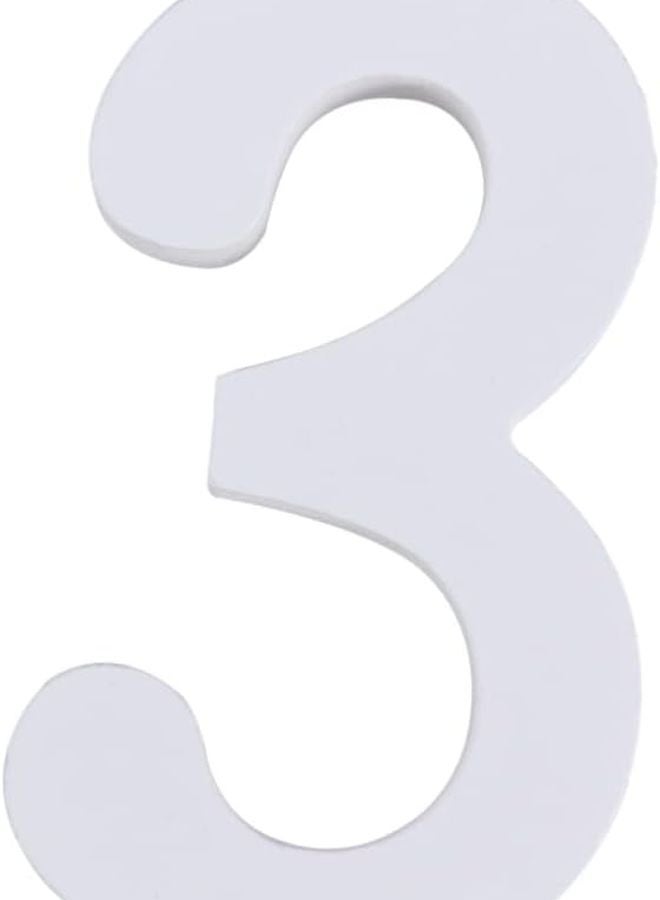 Wooden Table Number Sign Size 3 For Wedding Birthday Rustic Home Decor Photo Prop - Image 1