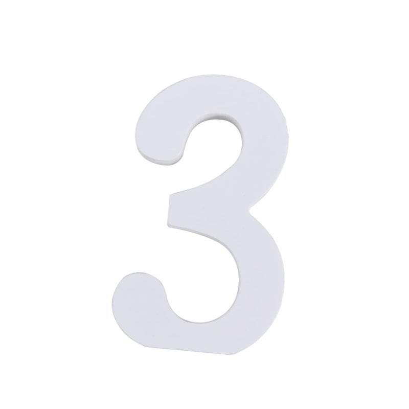Wooden Table Number Sign Size 3 For Wedding Birthday Rustic Home Decor Photo Prop - Image 2