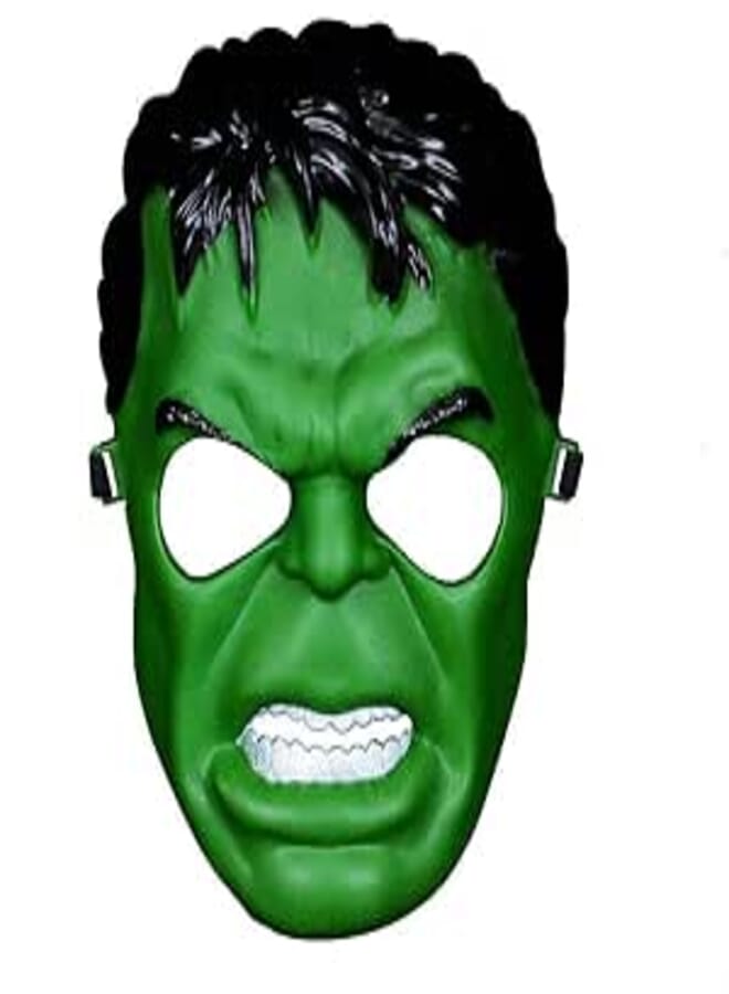 Plastic Halloween Cosplay Iron Man Cartoon Hulk Face Mask For Kids - Multi Color 