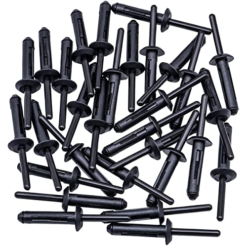 Rexka 30pcs Fender Flare Bumper Door Trim Plastic Rivet Retainer 1/4 Hole Compatible with Chrysler 6506007AA 07-20 Jeep Wrangler, Wrangler Unlimited JK & 02-12 Liberty KJ GM 10184895 Ford N803862-S - Image 1