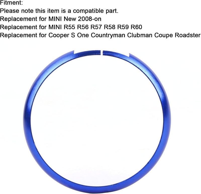 Aluminum Alloy Remote Key Trim, Decorative Ring for MINI R55 R56 R57 R58 R59 R60, Protect Scratches & Dents, Made of , , Fine Workmanship, Prevent Fading, Direct (Dark Blue) - Image 4
