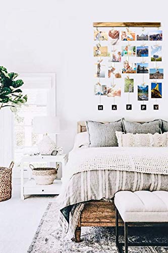 Vah Wood Picture Photo Frame Organizer Hanging Album with Clips Multicolor - Image 3