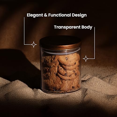 Selvel Wooden Finish Airtight Kitchen Storage Containers – Multiple Sets & Sizes (Darkwood, 800) - Image 4