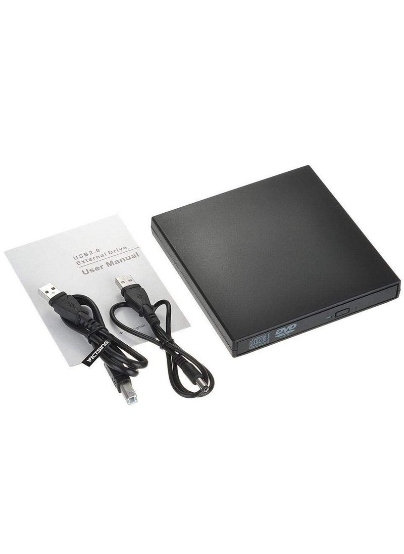 Generic - External CD DVD Drive USB 2.0 Slim Portable External CD-RW Drive DVD-RW Burner Writer Player for Laptop Notebook PC Desktop Computer - Image 1