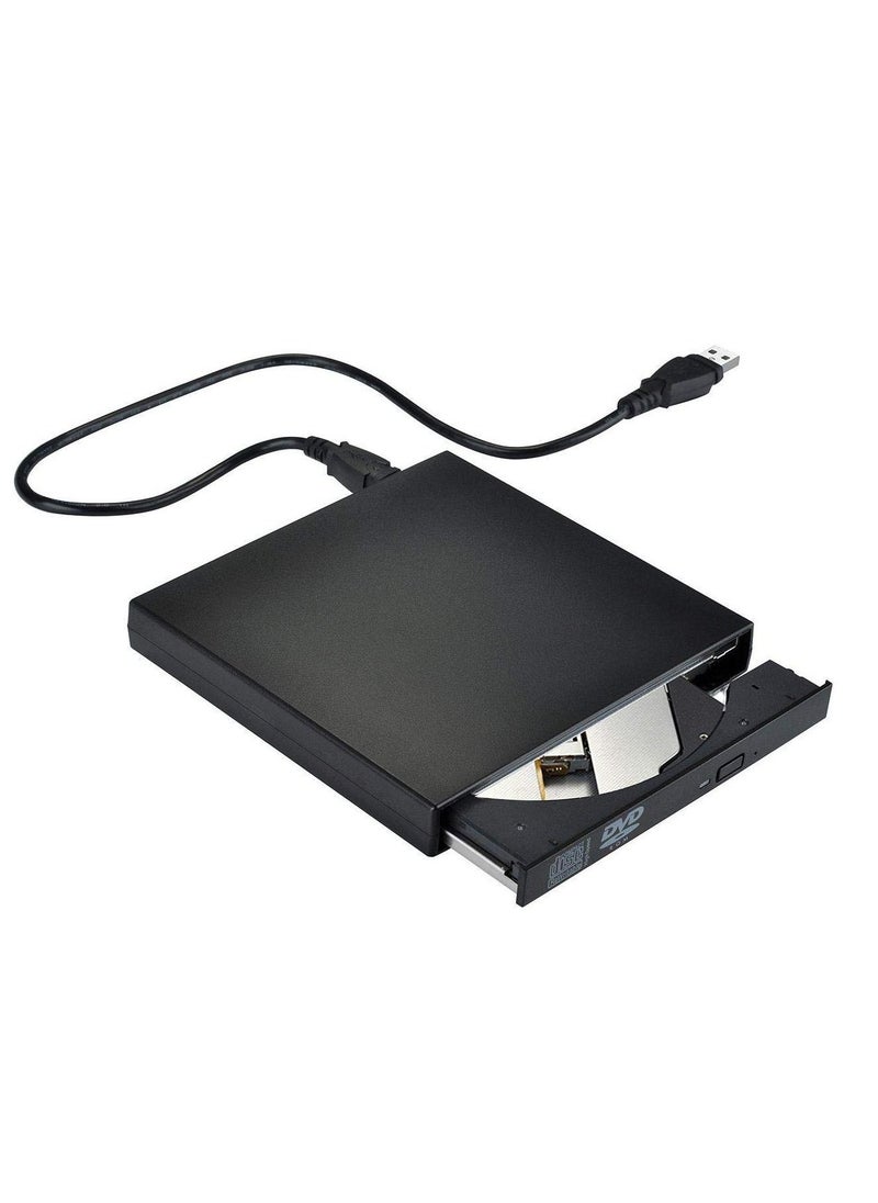 Generic - External CD DVD Drive USB 2.0 Slim Portable External CD-RW Drive DVD-RW Burner Writer Player for Laptop Notebook PC Desktop Computer - Image 1