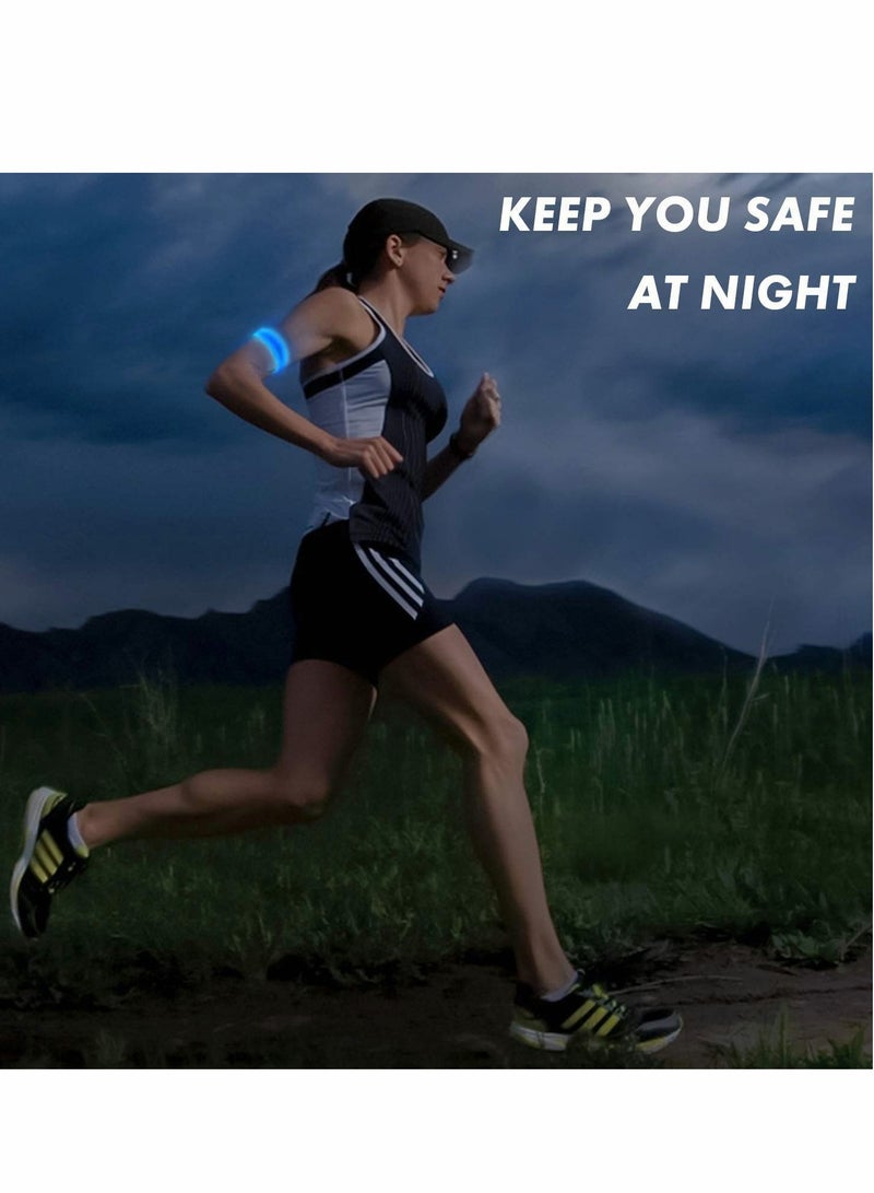 Rechargeable LED Armband, Flashing Reflective Led Safety Armband Light-up Armband Glow Sports Led Bracelet for Night Running, Jogging, Cycling, Dog Walking and Outdoor Exercise & Activities