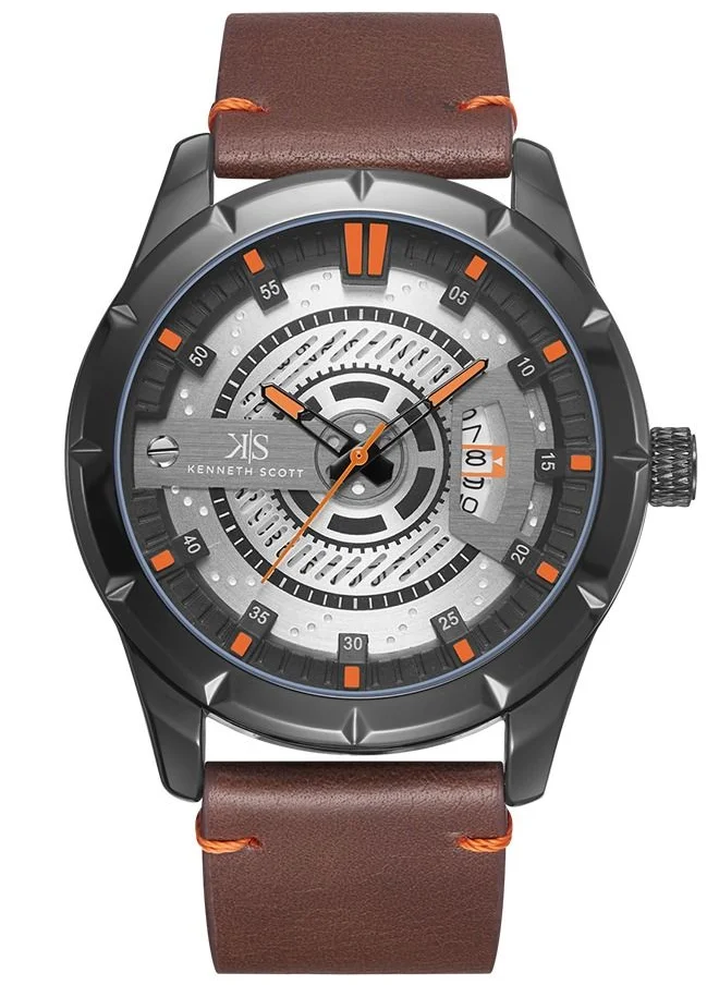 KENNETH SCOTT Kenneth Scott Men's Black Dial Analog Watch - K22006-BLDB