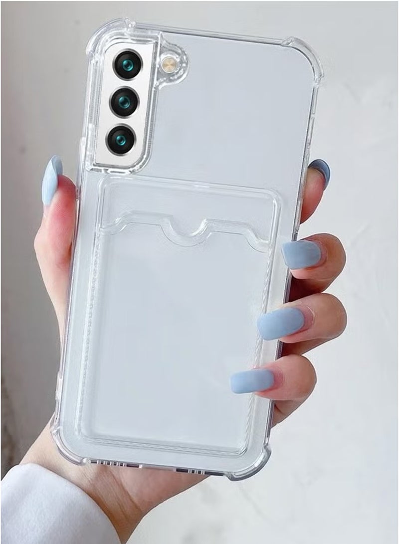 Transparent Shockproof TPU Case Cover with Card Holder Slot for Samsung Galaxy S22  - Image 3