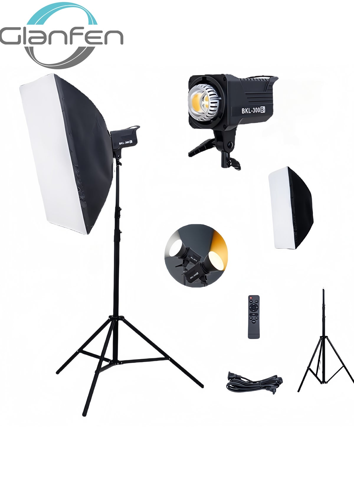 Glanfen Glanfen Cob Photography Studio Lighting Kit 120W Z09CACDFD7F2BE09B1849Z