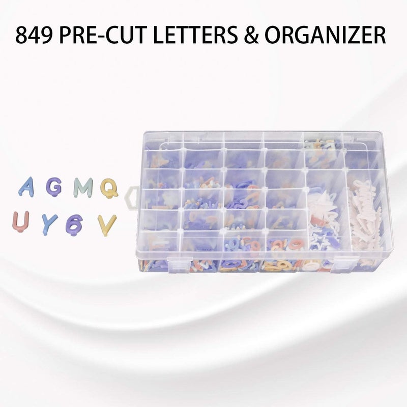 Garsum Letter Board Letters,849 PRE-Cut Characters (3/4 Inch,In 5 Colors) With Sorting Tray - Image 3