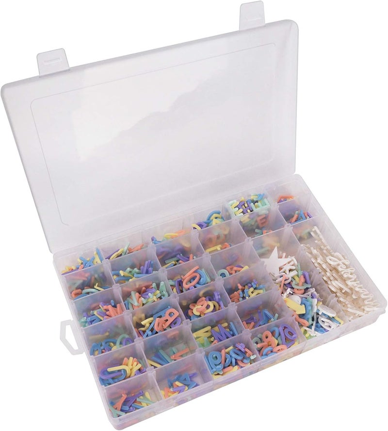 Garsum Letter Board Letters,849 PRE-Cut Characters (3/4 Inch,In 5 Colors) With Sorting Tray - Image 1