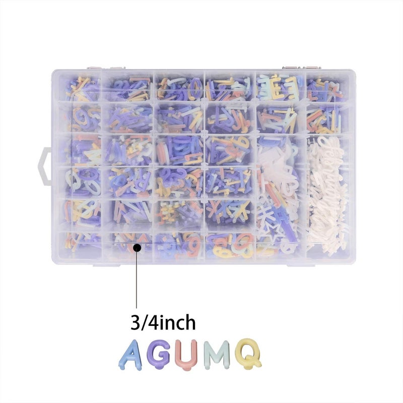 Garsum Letter Board Letters,849 PRE-Cut Characters (3/4 Inch,In 5 Colors) With Sorting Tray - Image 2