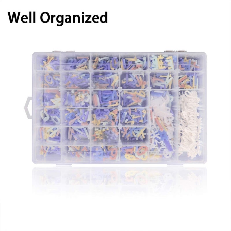 Garsum Letter Board Letters,849 PRE-Cut Characters (3/4 Inch,In 5 Colors) With Sorting Tray - Image 4