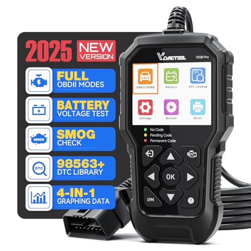 VDIAGTOOL VD30 برو قارئ رموز السيارات جهاز فحص OBD2 أداة تشخيص للسيارات والشاحنات قارئ رموز المحرك OBD2 جهاز فحص مع إعادة تعيين فحص السيارات IM جاهزية لجميع مركبات OBDII