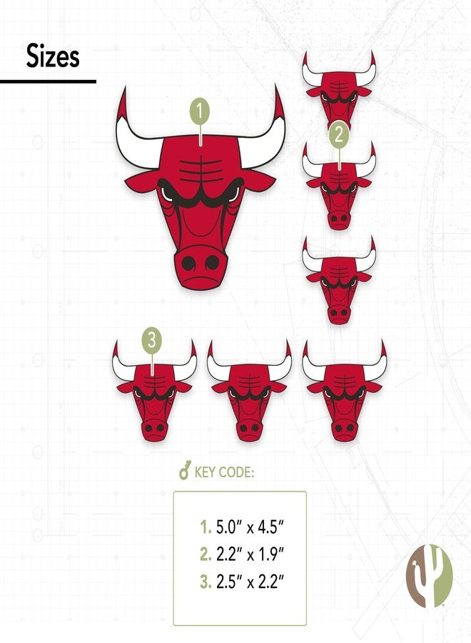 Desert Cactus Chicago Bulls NBA Officially Licensed Sticker Vinyl Decal Laptop Water Bottle Car Scrapbook (Type 3-1) - Image 3
