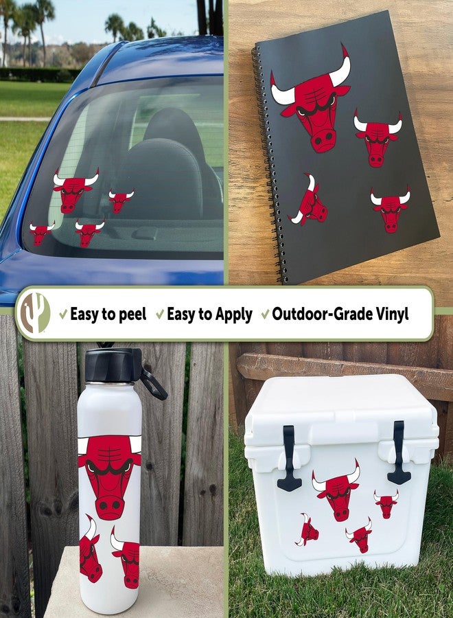 Desert Cactus Chicago Bulls NBA Officially Licensed Sticker Vinyl Decal Laptop Water Bottle Car Scrapbook (Type 3-1) - Image 2