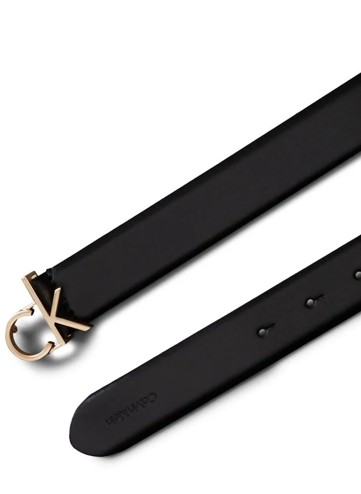 CALVIN KLEIN Logo Detail Allocated Buckle Hole Belt
