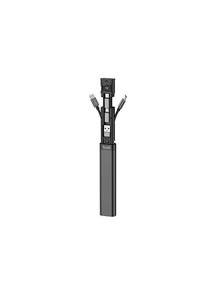 budi fonefunshop Budi 9-in-1 Essential Travel Charging & Data Sync Cable Stick - Red - Image 4