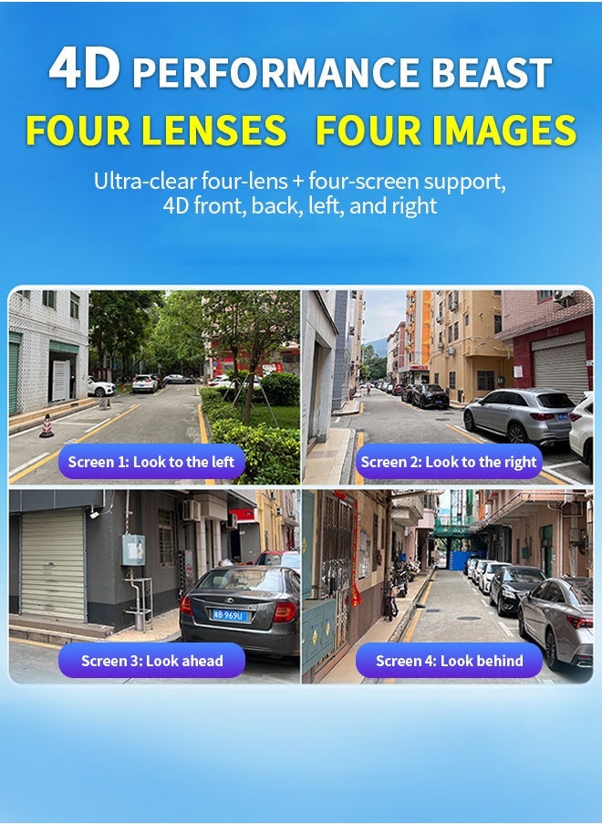 Generic Night vision outdoor WIFI camera, 10x zoom 20MP ultra-high-definition four-lens PTZ automatic intelligent tracking surveillance camera, waterproof and dustproof, 200 meters viewing distance, 360° rotation without blind spots, two-way voice, built-in microphone  - Image 4