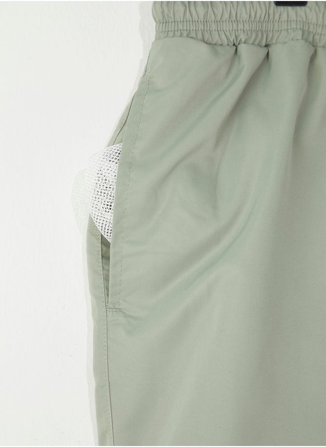 trendyol Light Khaki Plus Size Standard Fit Swim Shorts  - Image 2