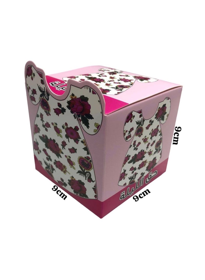 علب هدايا مزخرفة بالزهور لفساتين حق الليلة، 9 علب صغيرة. - Image 3