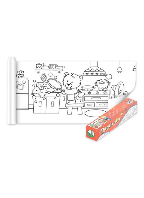High-Quality Drawing Paper, Easy-Tear Art Roll with Toothed Lines, Suitable for Enhancing Parent-Child Interaction