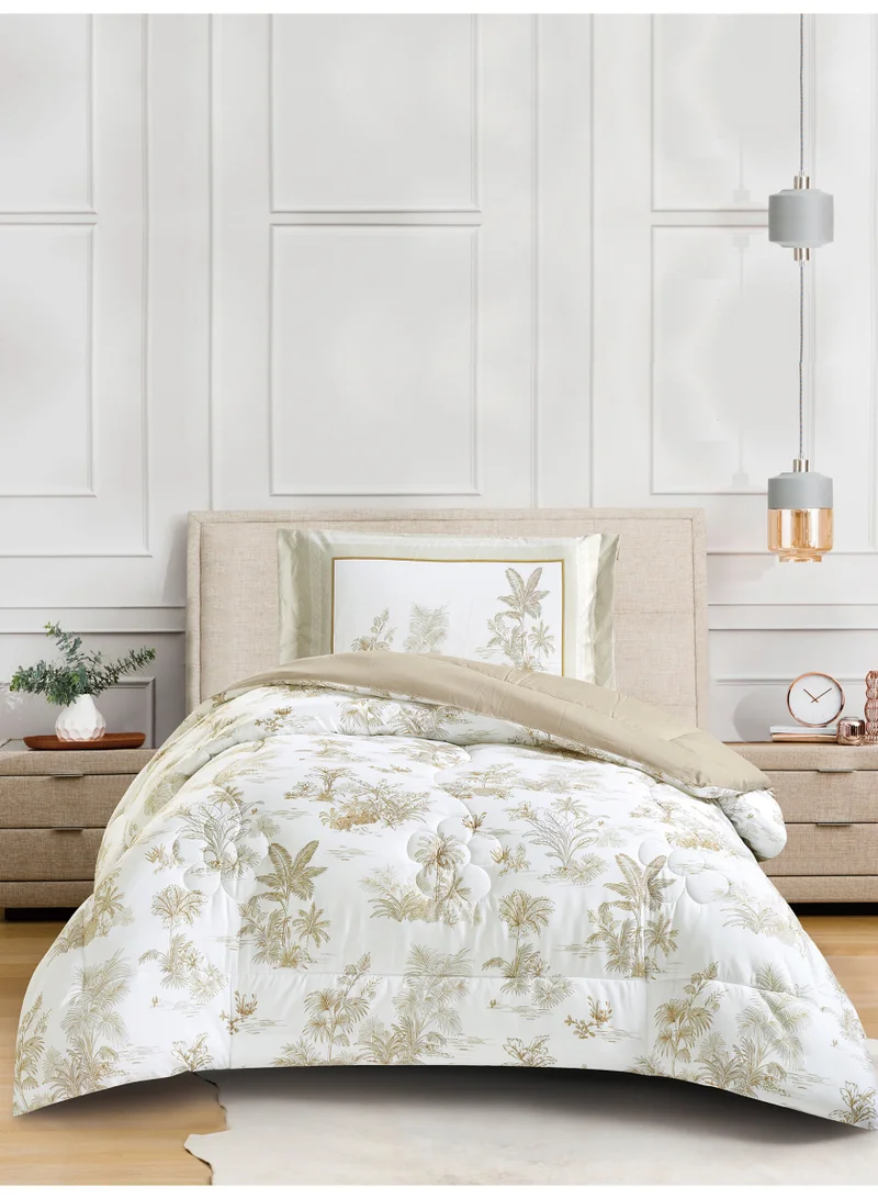 Donetella Bedding Comforter Set, twin Size 170x230 cm - 2-Pcs Digital Print Quilted Bed Set, Microfiber Fabric - 1 Comforter, 1 Pillow Shams.