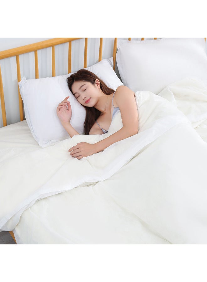 Disposable travel bed sheet, quilt cover, pillowcase, travel three-piece set, hotel supplies, disposable bath towel, towel three-piece set - Color: travel three-piece set (pillowcase + bed sheet + quilt cover) - Specification: soft and skin-friendly - Image 3